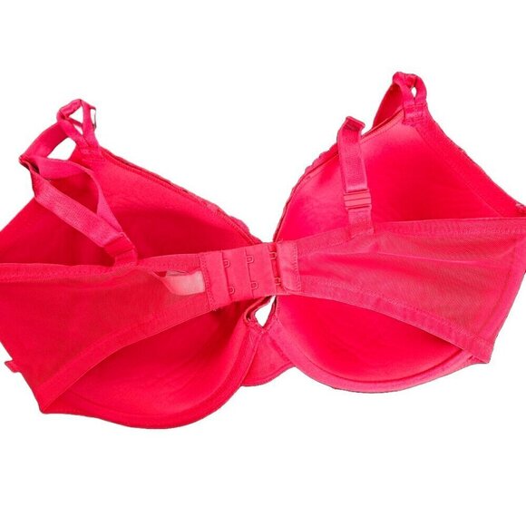 Victoria's Secret Sexy Red Lace Overlay Lined Demi Underwire Bra 36DDD - Picture 3 of 11